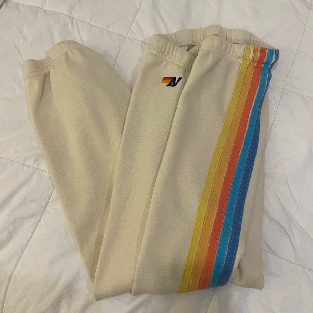 Aviator Nation 5 Stripe Sweatpants size medium